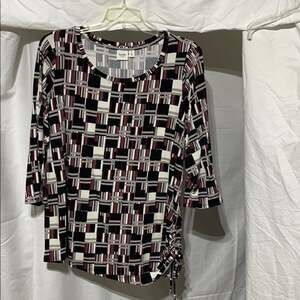 Rafaella 2x black red top cinch hip worn once